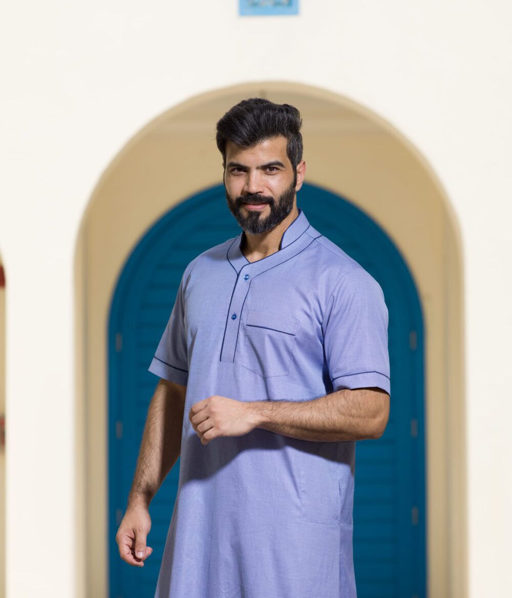 جلابية رقبة دائرية - Panel Neck