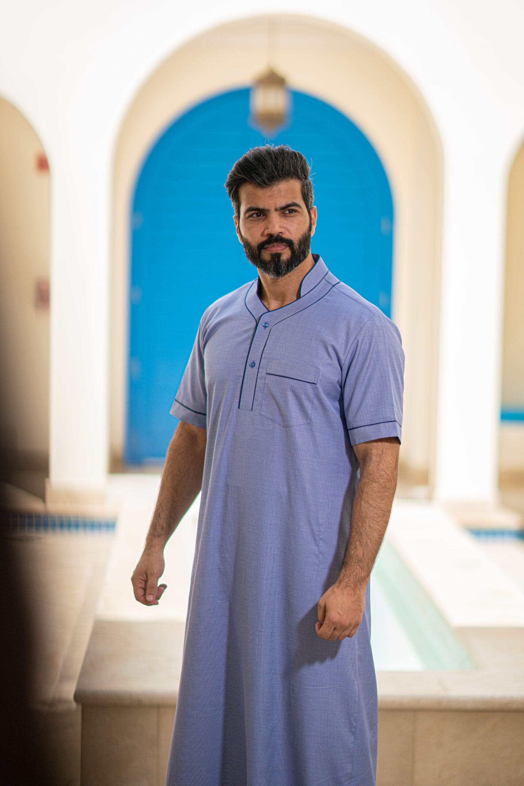 جلابية رقبة دائرية - Panel Neck - الصورة 5