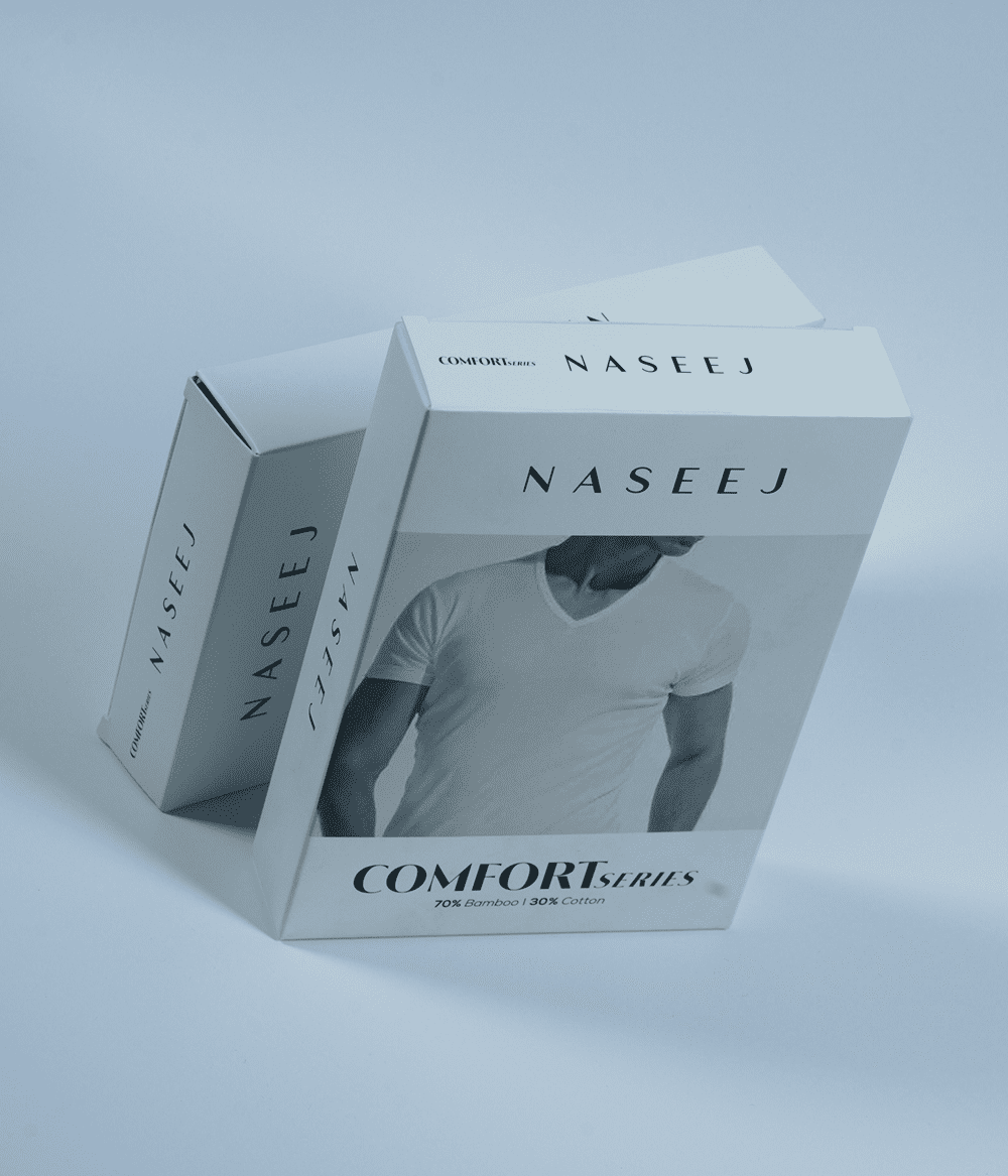 فانيلة نسيج كومفورت نصف كم رقبة ٧